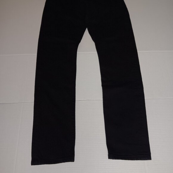 LEVI'S 501 SKINNY BUTTON FLY BLACK JEANS - Picture 10 of 14